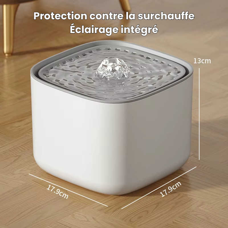 Fontaine à eau automatique pour chat – rechargeable USB