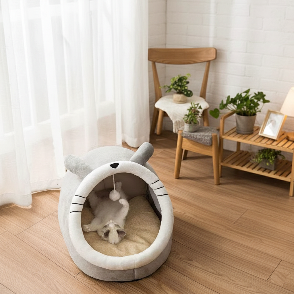 Panier pliable pour chat – Structure textile