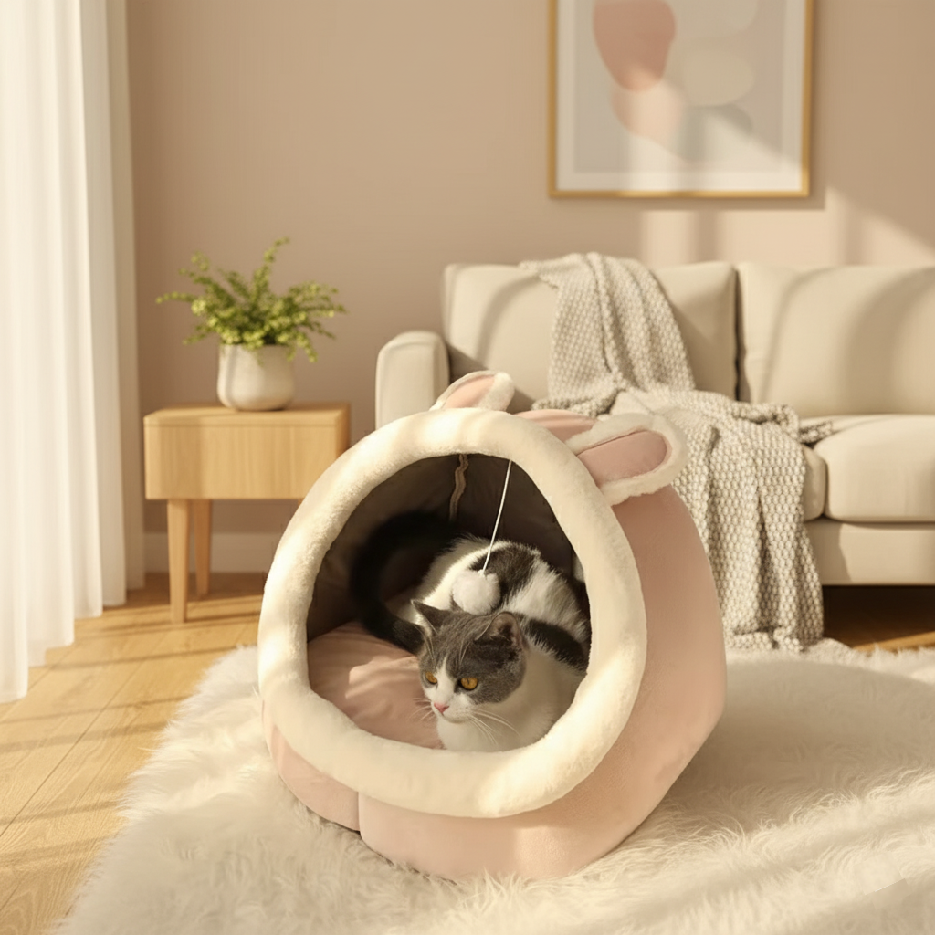 Panier pliable pour chat – Structure textile